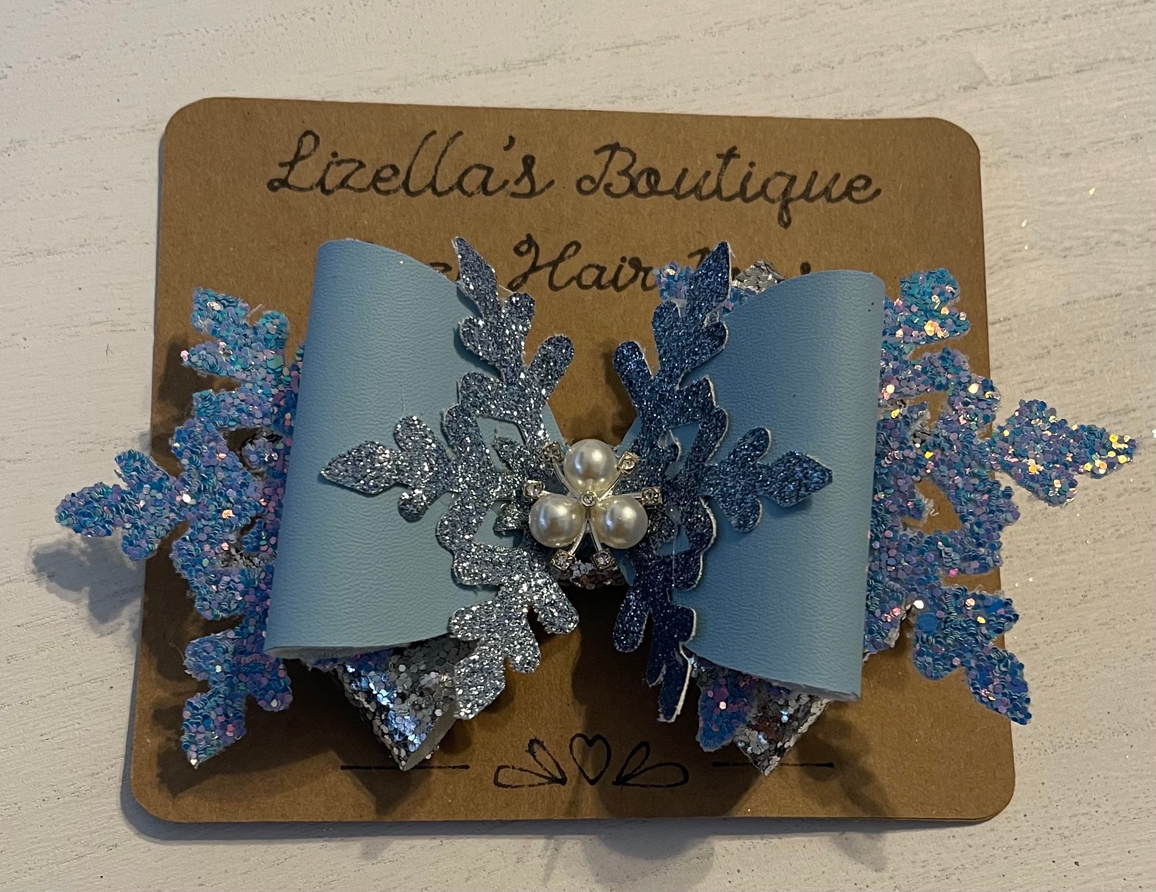 Icicle Snowflake Jazzy Bow